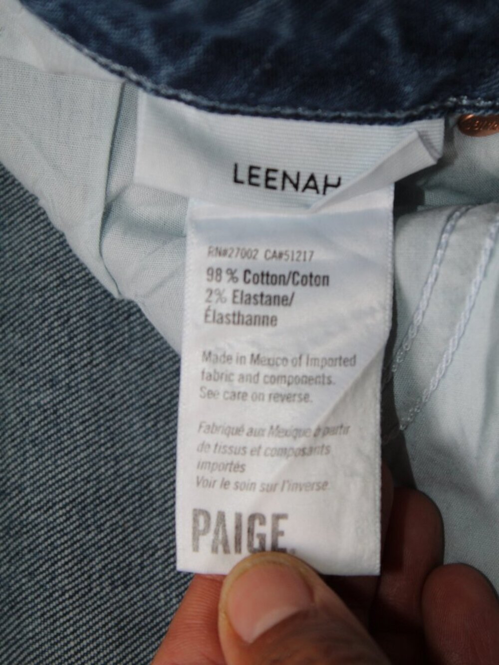 Paige Leenah Wide Leg Jeans W26/ L35 button fly Denim High Rise Bootcut Casual - Picture 9 of 9